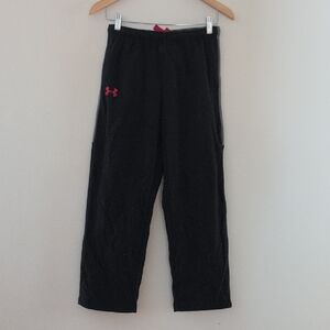 Under Armour Kids Black/Gray Fleece Pants Sz YLG